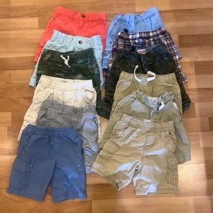 12 sets of size 3T shorts. Brands- Old Navy, Polo, Children’s Place.